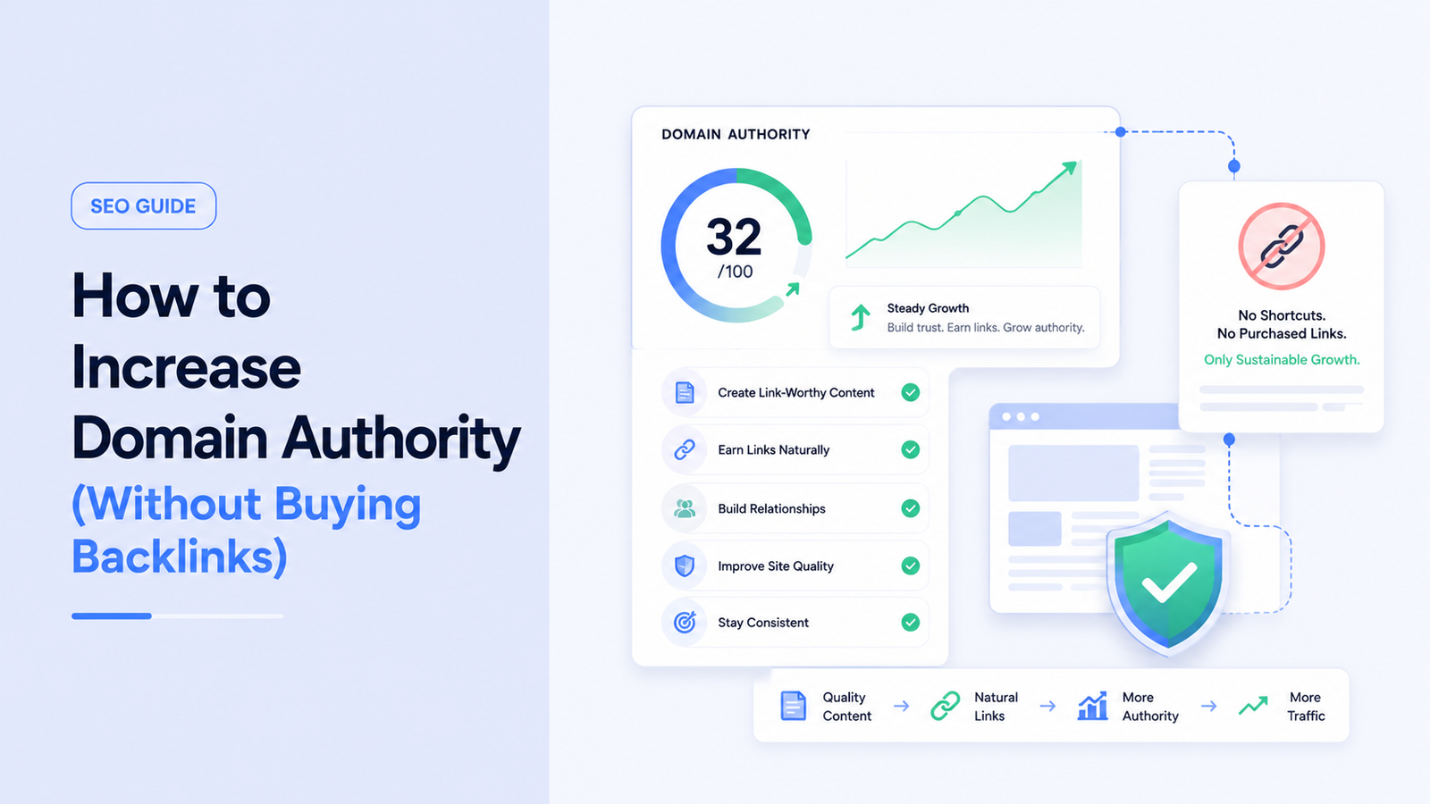 You are currently viewing How to Increase Domain Authority (Without Buying Backlinks)